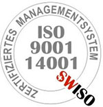 Wir sind ISO 9001 und ISO 14001 zertifiziert.