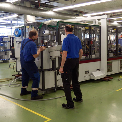 trans-cycle Verschieben Eine Produktionsline mittels Luftkissen respektive eines Luftfilmsystem